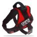 Pawpawify dog harnesses against pulling with personalized name and telephone number hard-wearing prevents tug pulling or choking for training and walking XL Chest 32-44in red
