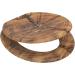 Sanilo Round Molded Wood Adjustable Toilet Seat - Old Tree Design | Silent Slow Close Feature - Buy Online on GoSupps.com