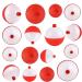 Coopay Fishing Bobbers Floats Set - 30pcs/60pcs Snap on Float Red/White Button Round Buoy Fishing Tackle Accessories 1.5inch - Buy Online on GoSupps.com