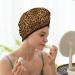 Leopard Print Coral Velvet Dry Hair Cap - Ideal for Home Travel Pool Parties & More | Quick-Dry Hair Solution - Buy Online on GoSupps.com
