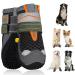 Slowton dog shoes Pfot protection 2 pieces of breathable dog shoes with a non-slip sole adjustable reflective Velcro fastener Hunde boots for small medium and large dogs size 2: width 4.5 cm B.Schwarz-atmosphere (2 pieces)