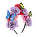 minkissy Flower Butterfly Headdress Headband Butterfly Accessories for Women Butterfly Fascinator Prom Headpiece Floral Headpiece Butterfly Headpiece Flower Headpiece Fabric Purple