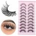 KAWAII Cat Eye Lashes - 10 Pairs of 4D Curl Soft Faux Mink Wispy Eyelashes for Natural Daily Makeup & Dating - Buy Online on GoSupps.com