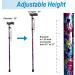 BeGrit Folding Walking Stick for Women - Adjustable & Lightweight Blue Mobility Aid - Buy Online on GoSupps.com
