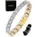 Magnetrx Ultrastarkes Titan Magnnet hard band for women - Magnet bracelets for women - magnetic titanium bracelet length adjustable with size determination tools women bracelets (silver & gold)