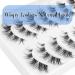 Veleasha Fluffy Wispy Faux Mink Eyelashes - 10 Pairs Criss-Cross False Lashes for Fox Eye Look | International Shipping Available - Buy Online on GoSupps.com