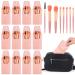 12 Sets Travel Makeup Brushes Makeup Brush Bag with 8 Brushes Bridesmaid Gift Synthetic Fiber Makeup Brush Foundation Blush Shadow Brush Set Portable Makeup Brush Set for Weddings Parties