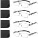 Hubeye 4 Pack Frameworkless Reading Glasses - Anti-Blue Light Glasses for Men & Women - 2.00 Diopters - Convenient Glasses Holster Included - Buy Online on GoSupps.com