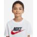 Nike Boys B NSW Tee Futura Icon Td T-Shirt 10-12 Years | White/Obsidian/University Red - Shop Internationally - Buy Online on GoSupps.com