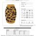 FAMKIT Leopard Pattern Dog Sweater - Cozy Winter Knitwear for Small Dogs (2-3KG) - Yellow Puppy Clothes - Buy Online on GoSupps.com
