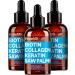PrimeMD 4-in-1 Liquid Biotin Collagen Keratin Saw Palmetto Drops (3 Pack) Bundle - 25000mcg Hair Nails and Skin Vitamins for Women & Men - 2 Fl Oz Each Watermelon Flavor Gluten-Free Non-GMO