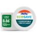 Hefty ECOSAVE Compostable Disposable Paper Plates Luncheon 8.86" 125 Count White 8.86" Paper Plates