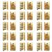 Hao Pro Fold Over Cord End Caps 13x9mm Copper Crimp Clamp Clasp Connector Fastener Form a Circle Deep Enough to Hold Thick Firmly Good Coverage for Leather Ribbon Necklace Gold 30pcs 30pieces 13*9mm gold