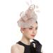 Z&X Women's Sinamay Fascinator Pillbox Headband Hair Clip Cocktail Tea Party Hat 035 Nude Pink One Size - Buy Online on GoSupps.com