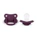 Filibabba Schnuller 2 Set |Baby pacifier made of silicone in beautiful matt colorsTemporary pacifier |Danish design |2 pieces with pacifier box (plum 6+ months)