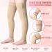 Eurzom Footless Zipper Compression Socks Thigh High 20-30 mmHg - Skin Color, X-Large - 2 Pair for Men and Women with Swelling - Buy Online on GoSupps.com
