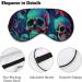 Psychedelic Dark Skulls Sleep Eye Mask | Elastic Strap | Unisex Sleeping Aid for Travel and Naps - Buy Online on GoSupps.com