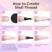 Modelones Gel Nail Polish 6 Colors Shimmer Pearl White Pink Purple Mermaid Nail Drawing Glitter Gel Polish Soak Off Led Summer Nail Gel Swirl Shell Thread Effect DIY Mani Gift with Dotting Pen Pearl Purple - Buy Online on GoSupps.com