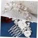 Didiseaon Rhinestone Flower Hair Comb Wedding Hair Comb for Bridal Rhinestone Hair Comb Bridal Hair Accessories Wedding Bridal Hair Comb Decor Tiara Pearl Crystal Veil White Bride - Buy Online on GoSupps.com