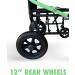 MOBB Transport Wheelchair w/Handbrake 12" Wheels Swing Away Legrest Foldable Backrest 18 Seat Width 300lbs Weight Capacity Lime Green - Buy Online on GoSupps.com