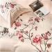 Precision Brocade Egyptian Cotton Luxury Chinese Style Flower Embroidery Bedding Set Silky Duvet Cover Bed Sheet Pillowcase Soft (B 4Pcs) - Buy Online on GoSupps.com