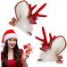 TROONZ Christmas Hair Barrettes - Santa Claus Reindeer Ears Barrettes Deer Horn Barrettes Ornament Accessories for Friends Women Family Birthday Gift Red fruit mink hair - Buy Online on GoSupps.com