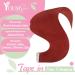 Youngsee Red Tape In Extensions - 50cm Real Hair 10 Pcs Smooth & Invisible Colored Hair Extensions - Buy Online on GoSupps.com