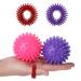 DSLSQD 2 pieces of acupressure ball & 2 acupressure ring hedgehog balls hard massage balls skills hedgehog ball massage set spiked massage ball for stress reduction for massage to massage hands buttocks buttocks