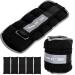 MOVIT set of 2 neoprene weight cuffs with reflectors adjustable weights 2 x 1.0 kg with colour selection black
