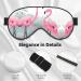 Two Flamingo Eye Mask - Soft Adjustable Sleep Mask for Men & Women | Comfortable Nighttime Eye Cover - Perfect for Travel & Relaxation - Buy Online on GoSupps.com