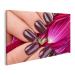 islandburner Bella Nails Close-Up Canvas Picture on Nail Polish Dark Red