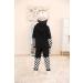 Borlai Kids Baby Boy Hooded Dinosaur Sweatshirt & Camo Tracksuit Set 4-5 Years Black - Buy Online on GoSupps.com