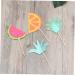 PRETYZOOM 24pcs Hawaii Fruit Toppper Top Hat Hawaii Toppper Fringe Child Cake - Buy Online on GoSupps.com