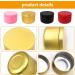 12-Piece 50ml Aluminum Jars Set - Ideal for Lip Balm Creams & Jellies - Includes Lids & Stickers - Gold Small Cans for Crafting & Storage - Buy Online on GoSupps.com