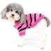 Zweitea Small Dog Shirts - Summer Stripes T-Shirt & Heart Sweatshirt for Chihuahuas Soft Cotton Puppy Clothes in Pink XS - Buy Online on GoSupps.com