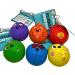 6 x Latex Faceballs Dog Puppy Toy Tennis Balls Sized Soft Squeaky Face Balls - Buy Online on GoSupps.com