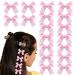 40 pieces grind hair clips mini hair loops hairdress pink crocodile hair clips for women girls children cute grinding hair clips