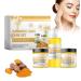 GeRRiT Curcuma Glow Combo Skincare Set 3 in 1 Curcuma Combo Skincare Set Turmeric Moisturizer + Scrub + Facial Cleanser Anti-Aging Hydrator for All Skin Types