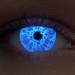 DESIGNLENSES Glowing Halloween The Purge Costume Contact Lenses 1 Pair (2 Pieces) Soft UV Neon Colored Lenses "Sparkle" (Blue)