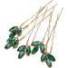 Rhinestones Hair Pins 5 Pieces Green Crystal Hair Pins Crystal Bridal Hair Pins Exquisite Wedding Hair Pin Vintage Bridal Hair Piece Wedding Hair Accessories for Party Women Girls - Buy Online on GoSupps.com