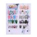 Ruiqas Nail Art Showing Prional Salon Magnetic Marble Nail Art Display False Nail Tips Sample Display Practice 2 acrylic false tip display stand rack magnetic marble nail art display acrylic nail