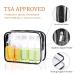 Clear Plastic Empty Squeeze Bottles 18 Pack 3.4oz/100ml with Flip Cap, TSA Approved Toiletry Bag - 4 Pack Small Cosmetic Bag - Set of 22 - Buy Online on GoSupps.com