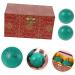 Beavorty 4 Turquoise Handball Gemstones | Chinese Massage Balls for Stress Relief | Creative Spheres Gift for Gym & Relaxation - Buy Online on GoSupps.com
