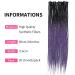 Shop Dsoar 24-Inch Thin 0.6cm Synthetic Dreadlock Extensions - Handmade Crochet Hair 20 Strands Soft Hip-Hop Style Available in Purple - Buy Online on GoSupps.com
