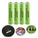 Ni-MH Rechargeable AAA Batteries Triple A 600mAh High Capacity 1.2V Pre-Charged Battery for Solar Garden Landscaping Outdoor Solar Lights 4 Pack