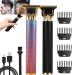 Yamloveme Trimmer Professional Cordless Hair Clipper Hair Edgers Clippers for Men Electric Hair Zero Gapped Hair Clippers with 4 Different Combs (2PCS-A)