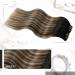 Moresoo Balayage Clip in Human Hair Extensions - Natural Black to Dark Brown with Caramel Blonde - 24 Inch 5 Pieces/70g #1B/3/27 - Buy Online on GoSupps.com