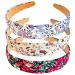 Chunx 6pcs 25mm Floral Headbands - Non Slip Hair Hoops for Girls & Women - Buy Online on GoSupps.com