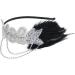 FENICAL Retro Feather Headpiece Flapper Chain Flower Hairband Great Gatsby Headband 1920s for Fancy Dress Party Dress-up Accessories - Buy Online on GoSupps.com