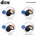Ddoxx Reflective Nylon Dog Leash - Bite-Proof Roller Leash with Lock System | XS 3m for Dogs Up to 8kg - Black - Buy Online on GoSupps.com
